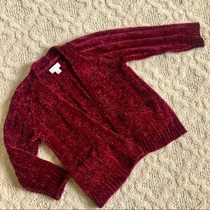 🧶 2T Cranberry Cozy Soft Cardigan
